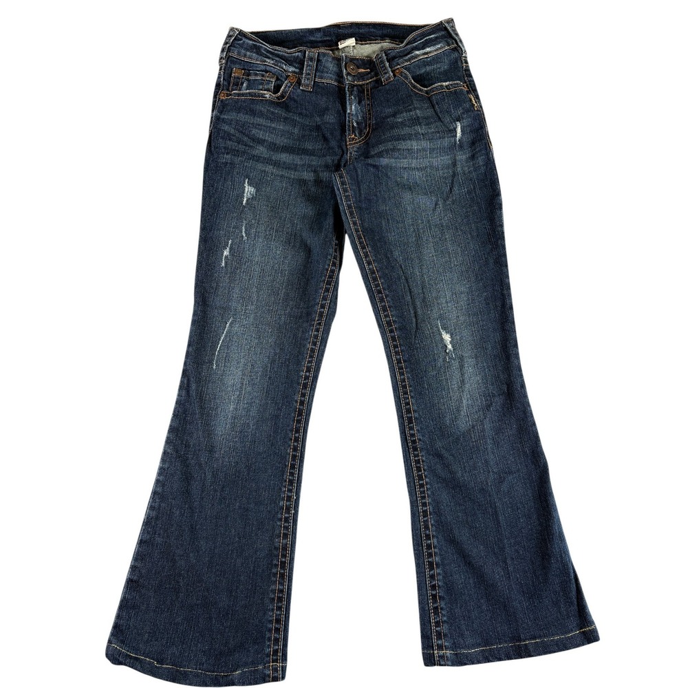 Silver Jeans Co. Suki Bootcut Jeans Women's 27x30 Blue Denim Distressed Mid Rise